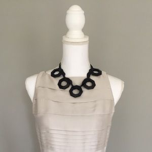 Macy’s black octagon geometric shape necklace